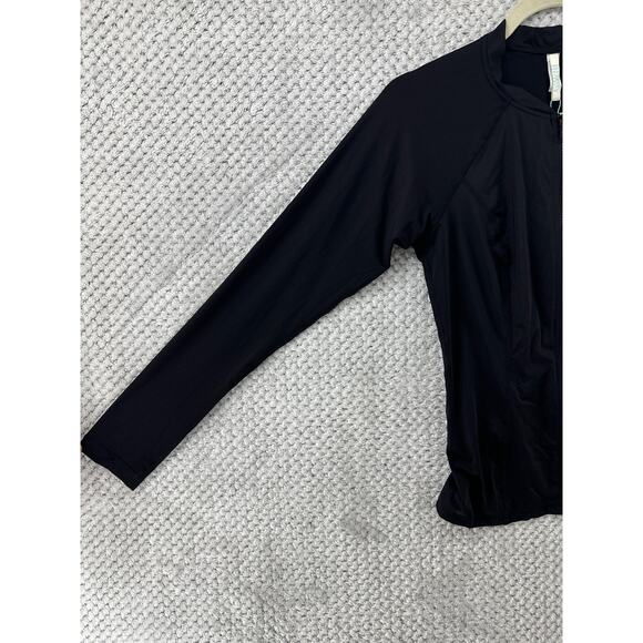 Sea Level Australia Essentials Long Sleeve Rash Vest Women US6 Black Full Zip - Picture 3 of 11